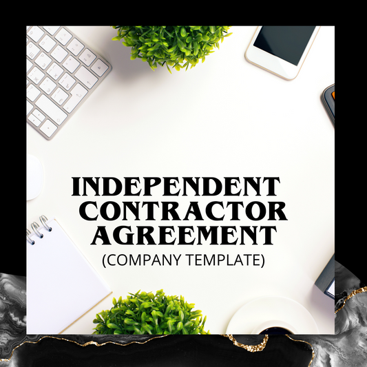 Independent Contractor Agreement - Company Version